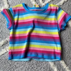 Stripped Crop Top With Scrunchie